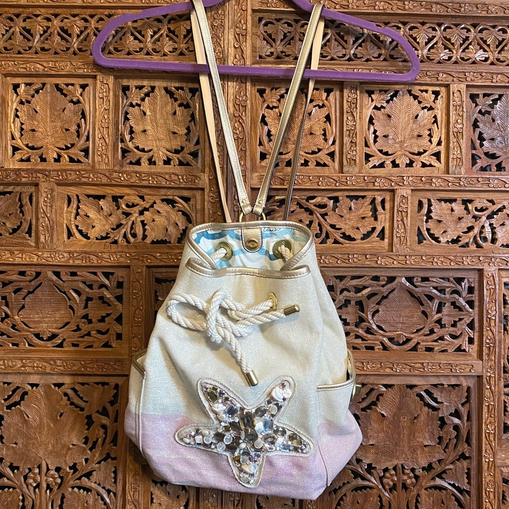 Coach Audrey Canvas Starfish Backpack